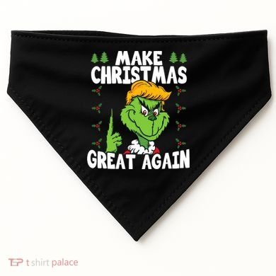 Make Christmas Great Again Donald Trump Xmas Funny Gift USA-Made Doggie Bandana