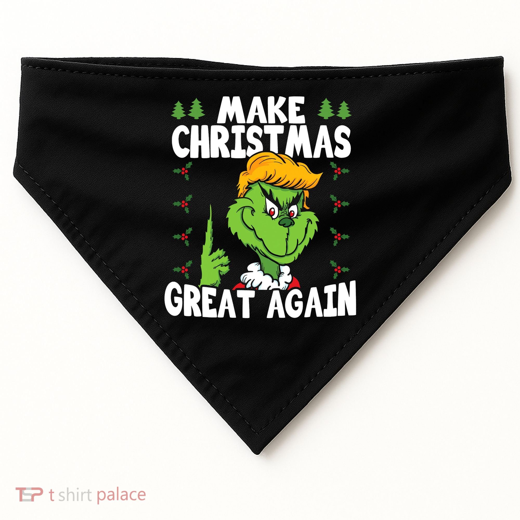 Make Christmas Great Again Donald Trump Xmas Funny Gift USA-Made Doggie Bandana