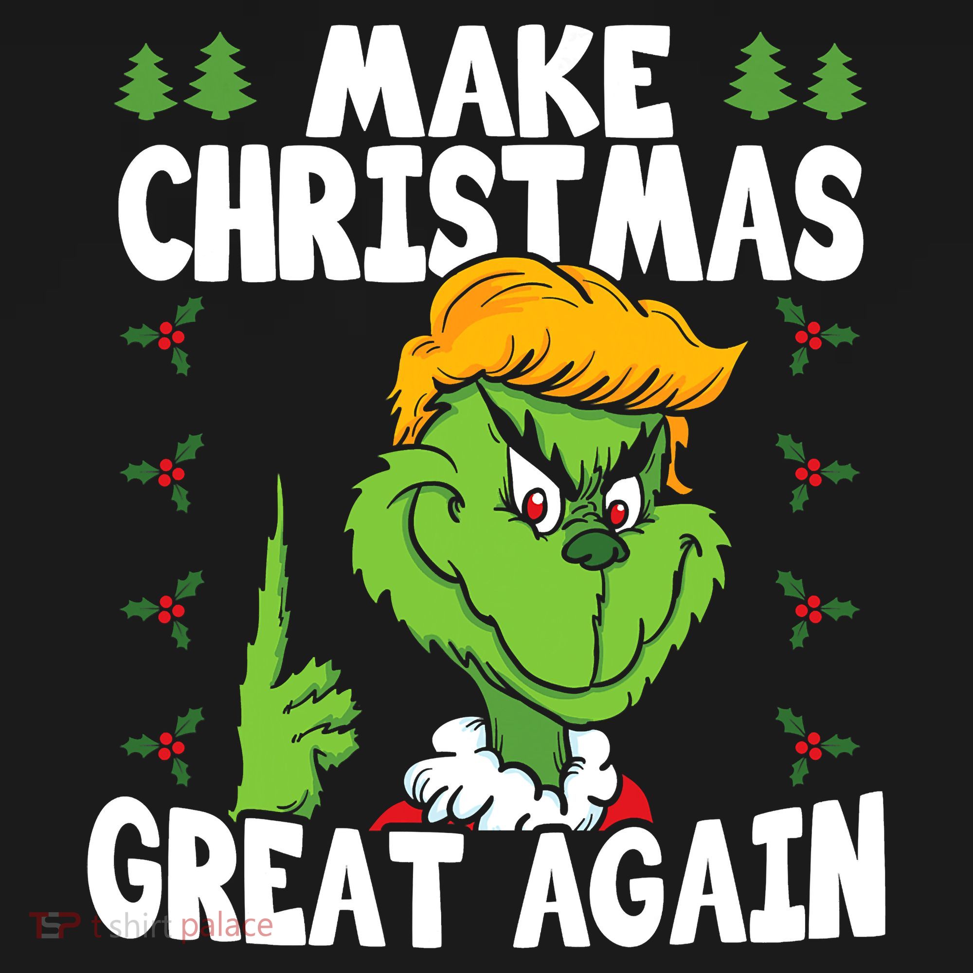 Make Christmas Great Again Donald Trump Xmas Funny Gift Long Sleeve Shirt