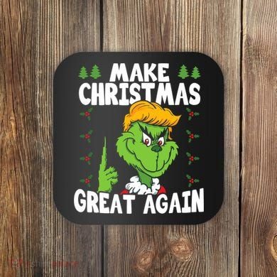 Make Christmas Great Again Donald Trump Xmas Funny Gift Coaster