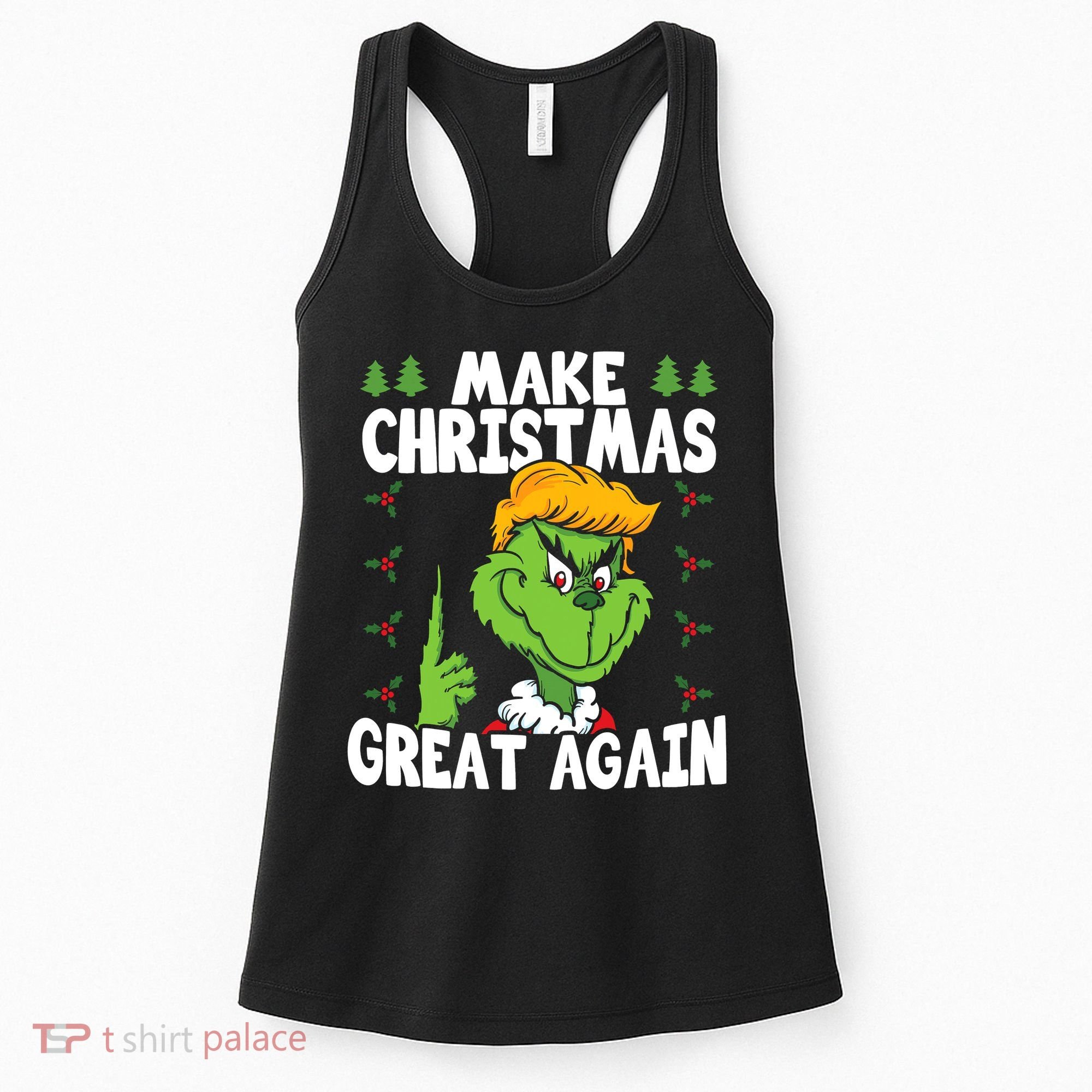 Make Christmas Great Again Donald Trump Xmas Funny Gift Women's Tank Top