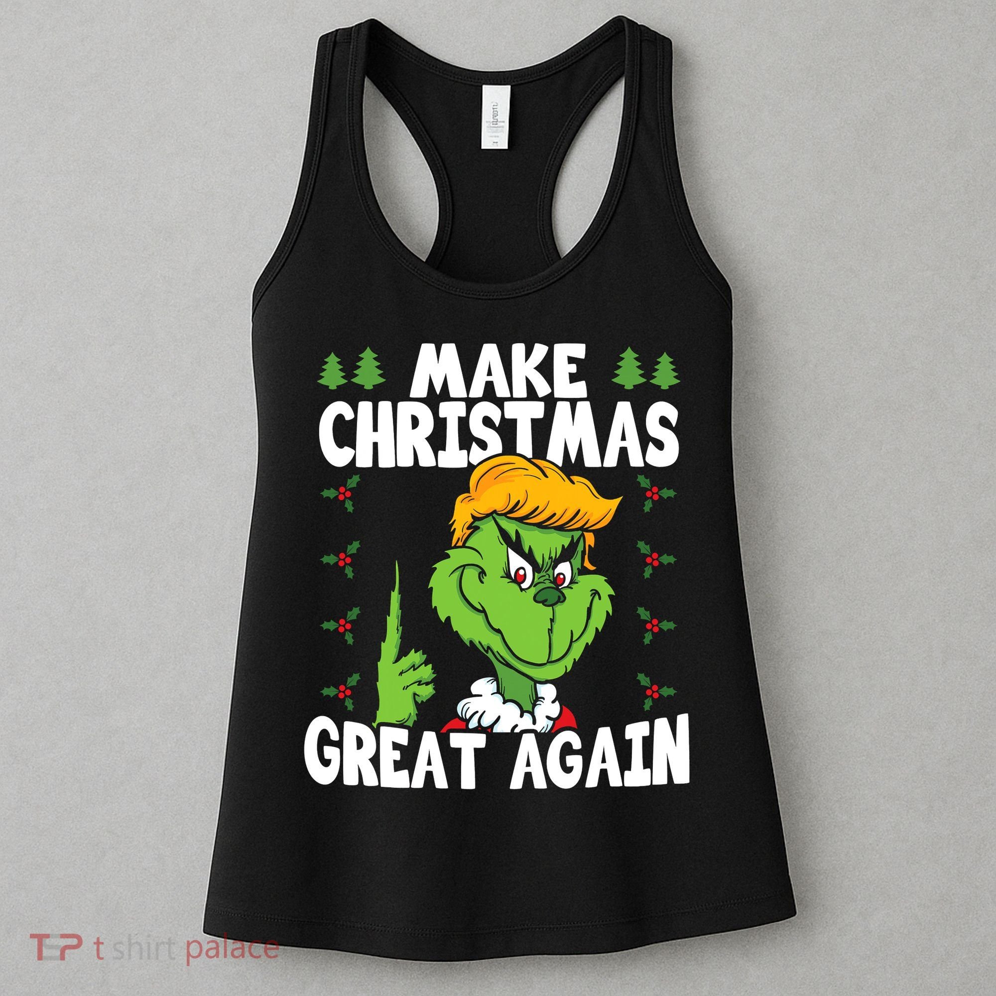 Make Christmas Great Again Donald Trump Xmas Funny Gift Women's Tank Top