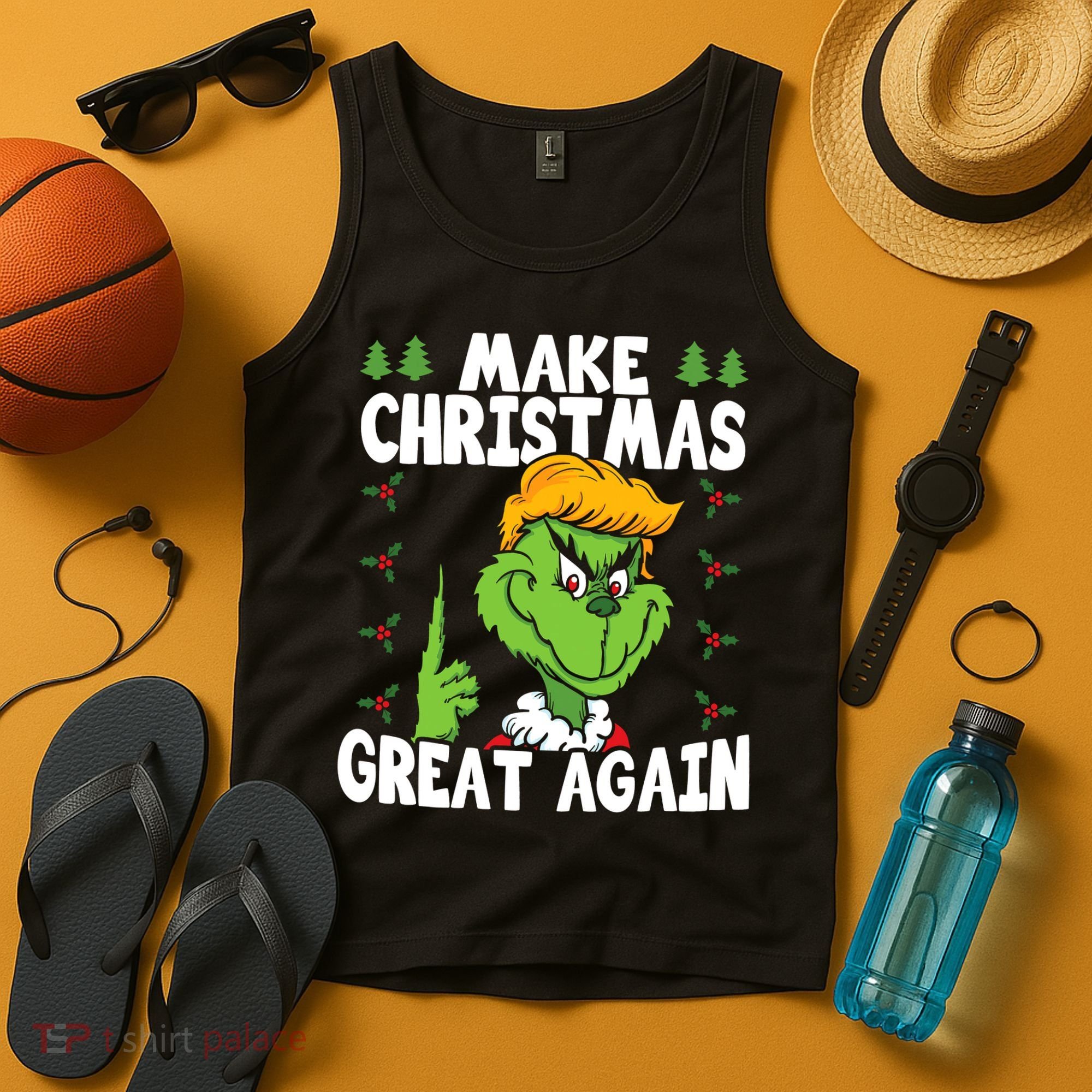 Make Christmas Great Again Donald Trump Xmas Funny Gift Tank Top