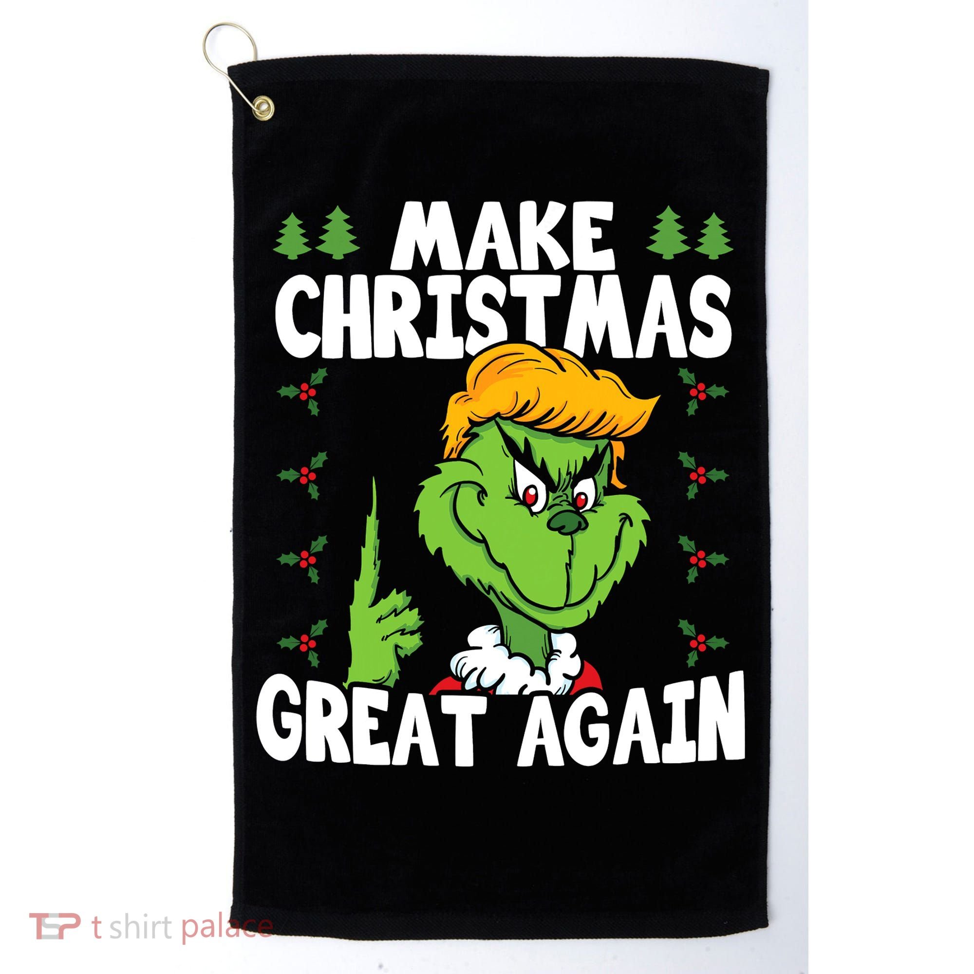 Make Christmas Great Again Donald Trump Xmas Funny Gift Golf Towel