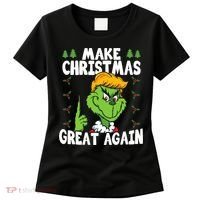 Make Christmas Great Again Donald Trump Xmas Funny Gift Women's T-Shirt thumb 0