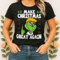 Make Christmas Great Again Donald Trump Xmas Funny Gift Women's T-Shirt thumb 2
