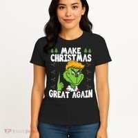 Make Christmas Great Again Donald Trump Xmas Funny Gift Women's T-Shirt thumb 4