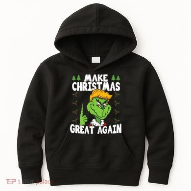 Make Christmas Great Again Donald Trump Xmas Funny Gift Kids Hoodie