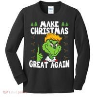 Make Christmas Great Again Donald Trump Xmas Funny Gift Kids Long Sleeve Shirt thumb 0