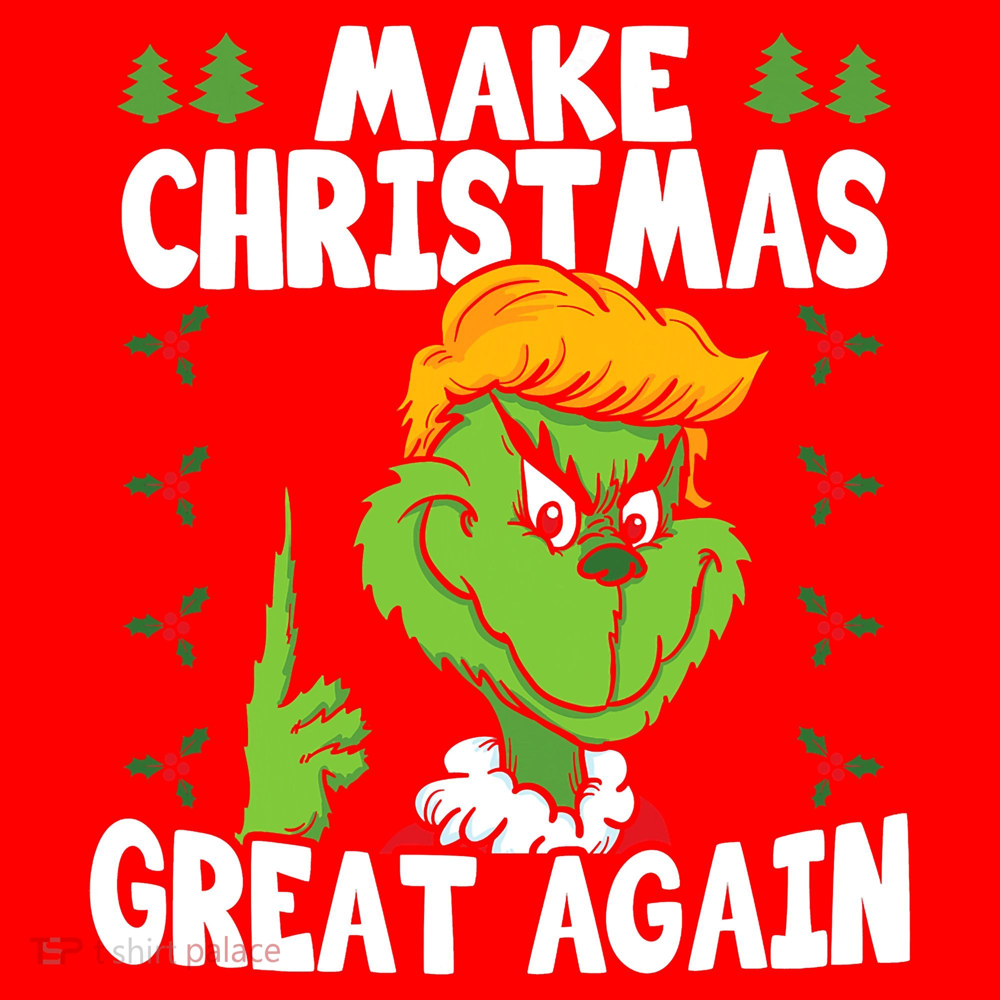 Make Christmas Great Again Donald Trump Xmas Funny Gift Santa Hat