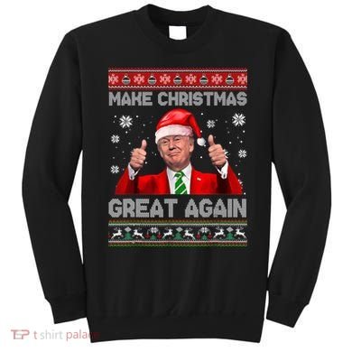 Make Christmas Great Again Ugly Xmas Funny Trump Sweatshirt