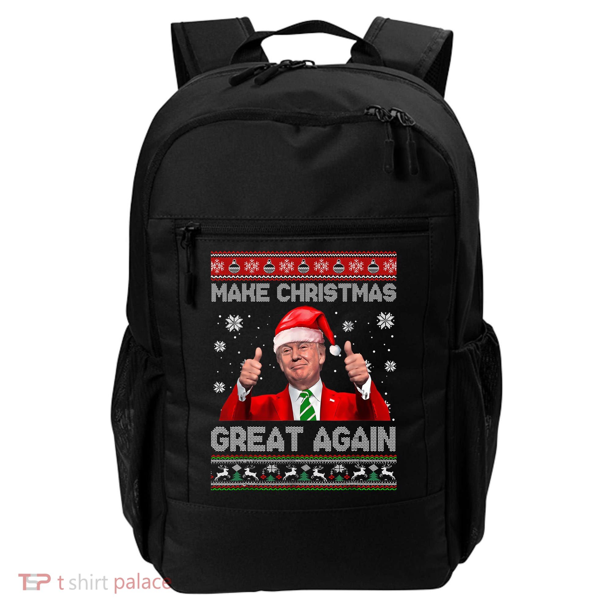 Make Christmas Great Again Ugly Xmas Funny Trump Backpack