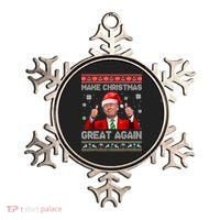 Make Christmas Great Again Ugly Xmas Funny Trump Ornament thumb 0