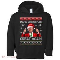 Make Christmas Great Again Ugly Xmas Funny Trump Toddler Hoodie thumb 0