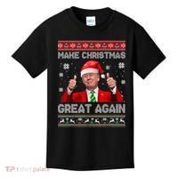 Make Christmas Great Again Ugly Xmas Funny Trump Kids T-Shirt thumb 0