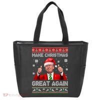 Make Christmas Great Again Ugly Xmas Funny Trump Tote Bag thumb 0