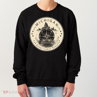 Michigan Compass Great Lake State MI Pride USA Women's Sweatshirt