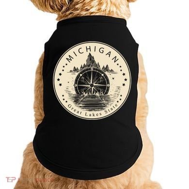 Michigan Compass Great Lake State MI Pride USA Doggie Tank