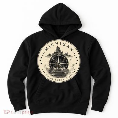 Michigan Compass Great Lake State MI Pride USA Hoodie
