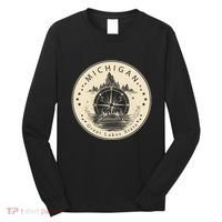 Michigan Compass Great Lake State MI Pride USA Long Sleeve Shirt thumb 0
