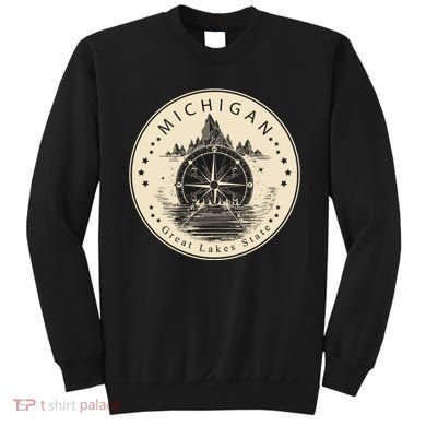 Michigan Compass Great Lake State MI Pride USA Sweatshirt