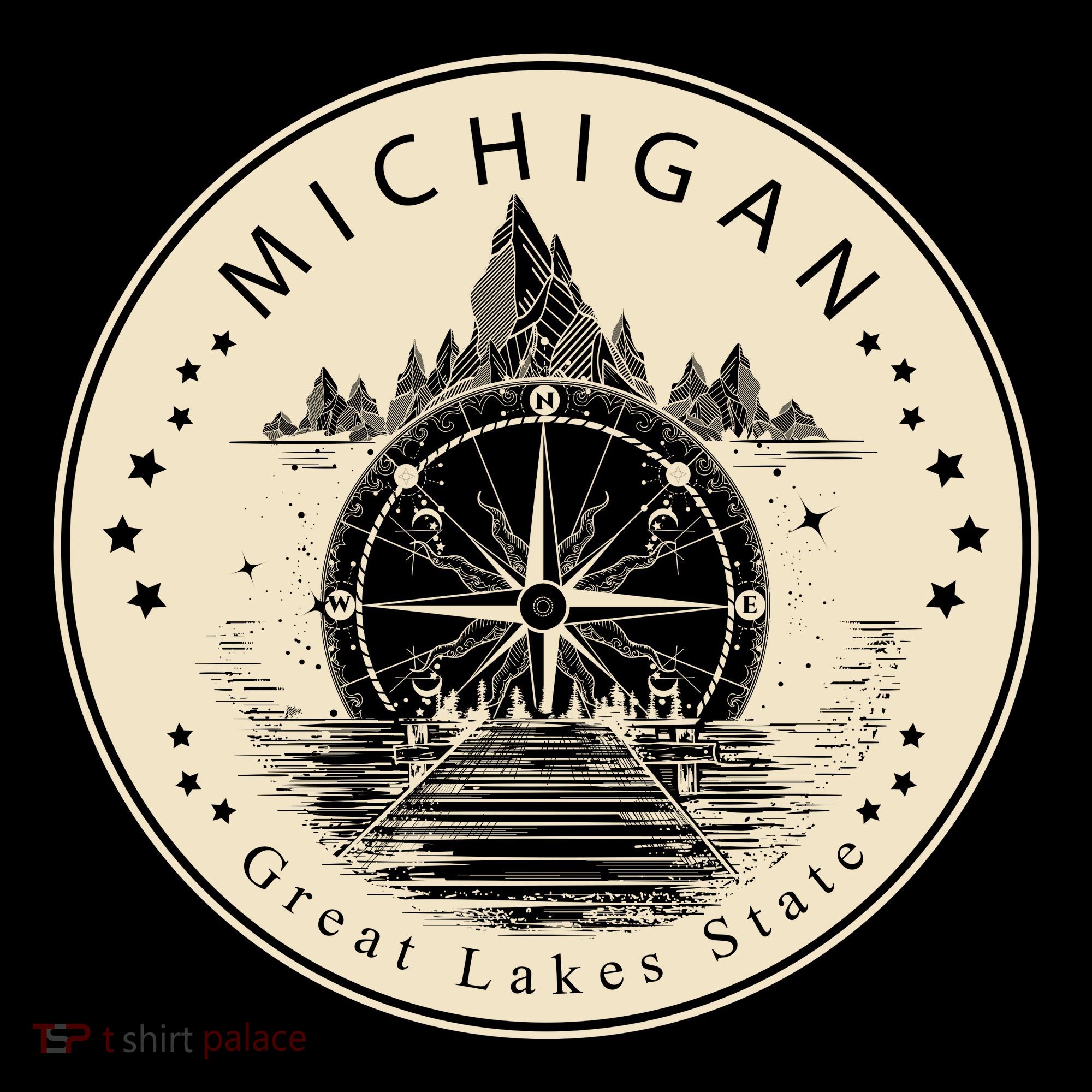 Michigan Compass Great Lake State MI Pride USA Sweatshirt