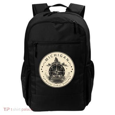 Michigan Compass Great Lake State MI Pride USA Backpack