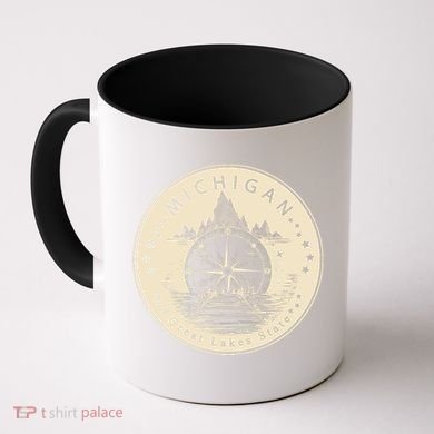 Michigan Compass Great Lake State MI Pride USA Coffee Mug