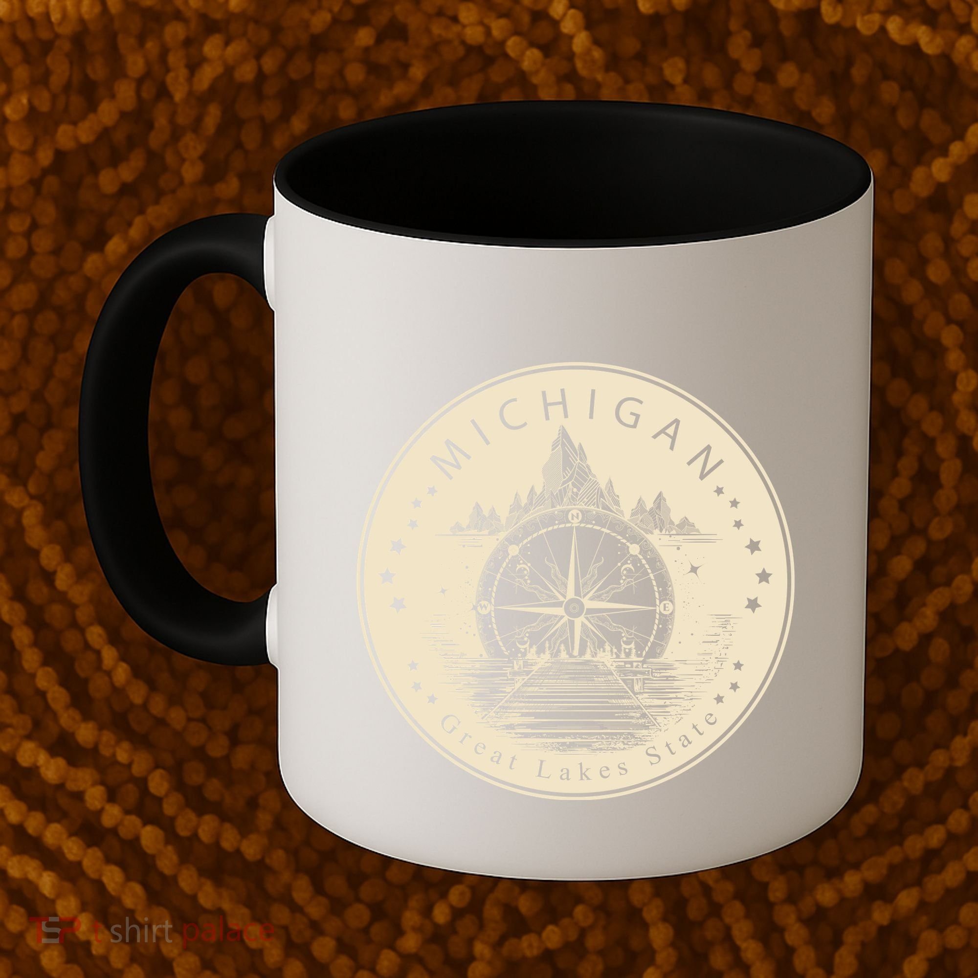 Michigan Compass Great Lake State MI Pride USA Coffee Mug