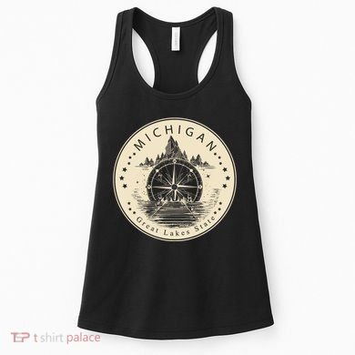 Michigan Compass Great Lake State MI Pride USA Women's Tank Top