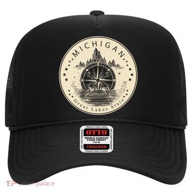 Michigan Compass Great Lake State MI Pride USA Hat