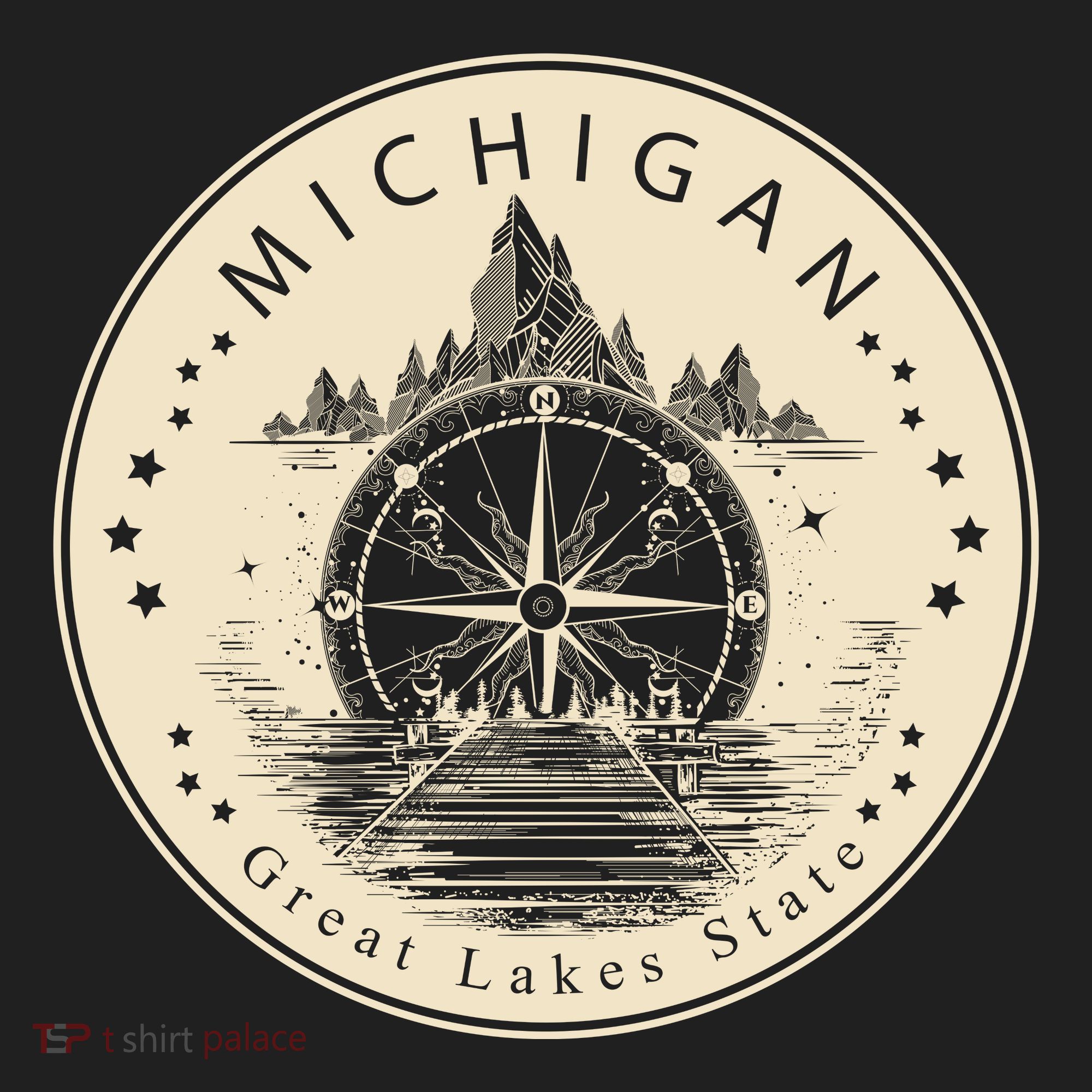 Michigan Compass Great Lake State MI Pride USA Hat