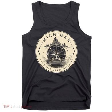 Michigan Compass Great Lake State MI Pride USA Tank Top