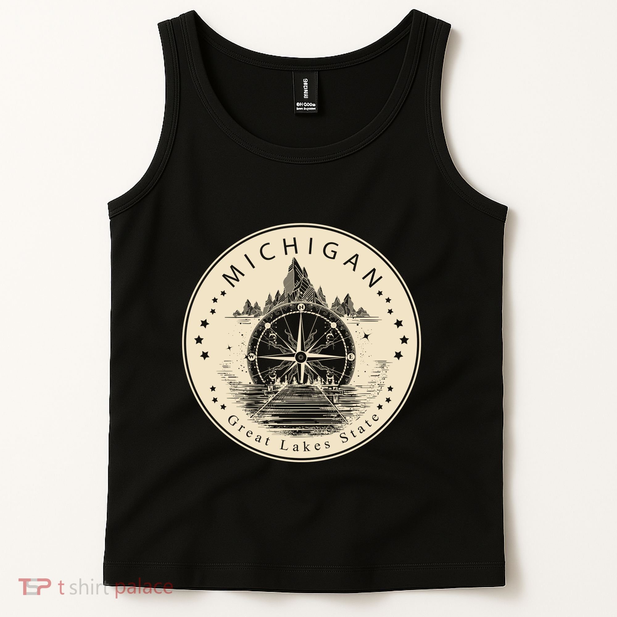 Michigan Compass Great Lake State MI Pride USA Tank Top