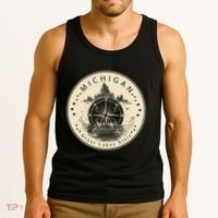 Michigan Compass Great Lake State MI Pride USA Tank Top thumb 3