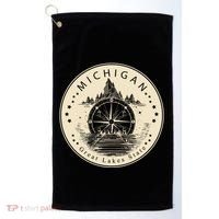 Michigan Compass Great Lake State MI Pride USA Golf Towel thumb 0