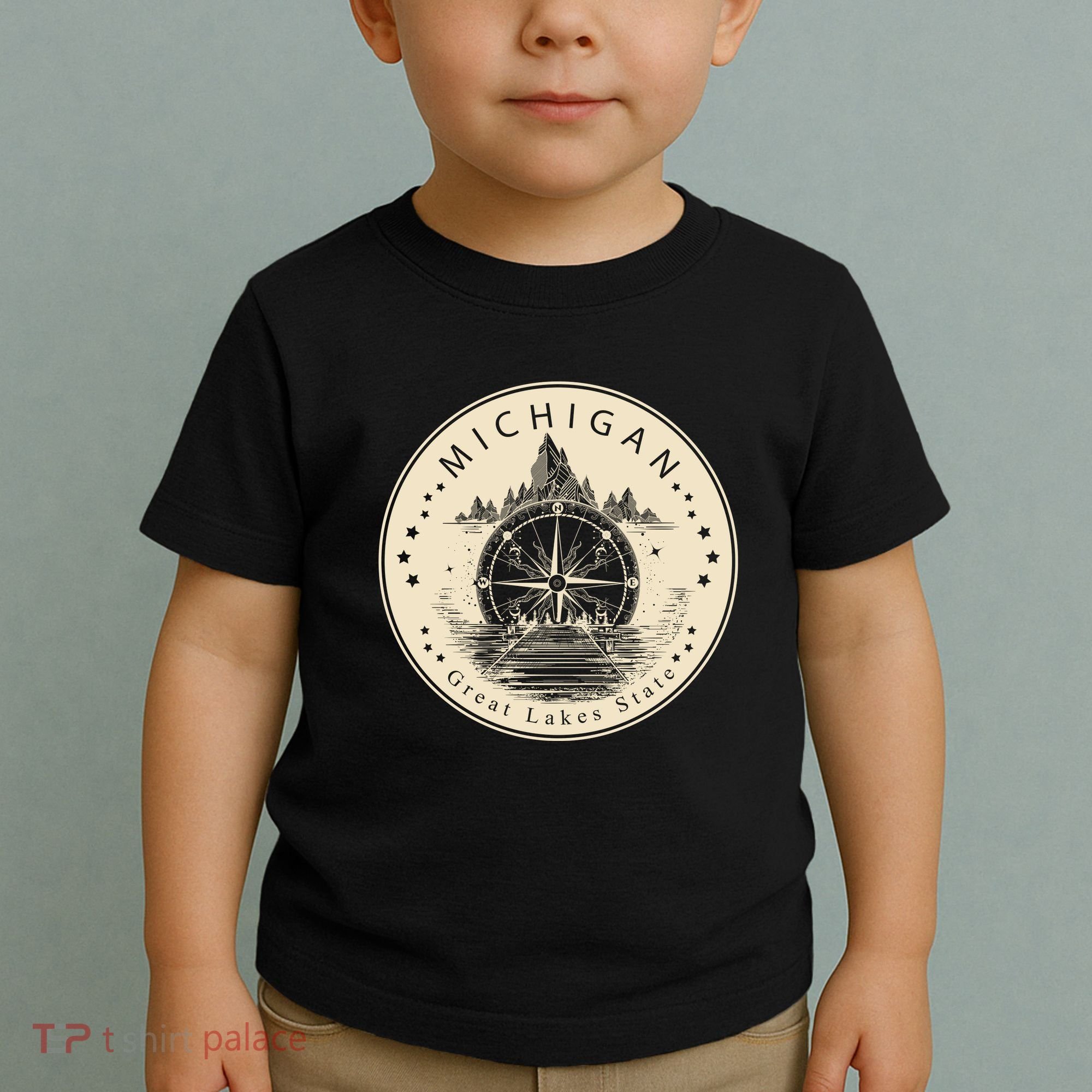 Michigan Compass Great Lake State MI Pride USA Toddler T-Shirt