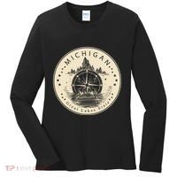 Michigan Compass Great Lake State MI Pride USA Women's Long Sleeve Shirt thumb 0