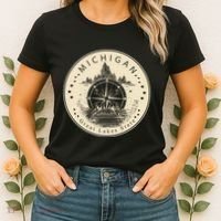 Michigan Compass Great Lake State MI Pride USA Women's T-Shirt thumb 2