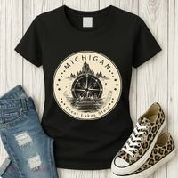 Michigan Compass Great Lake State MI Pride USA Women's T-Shirt thumb 3