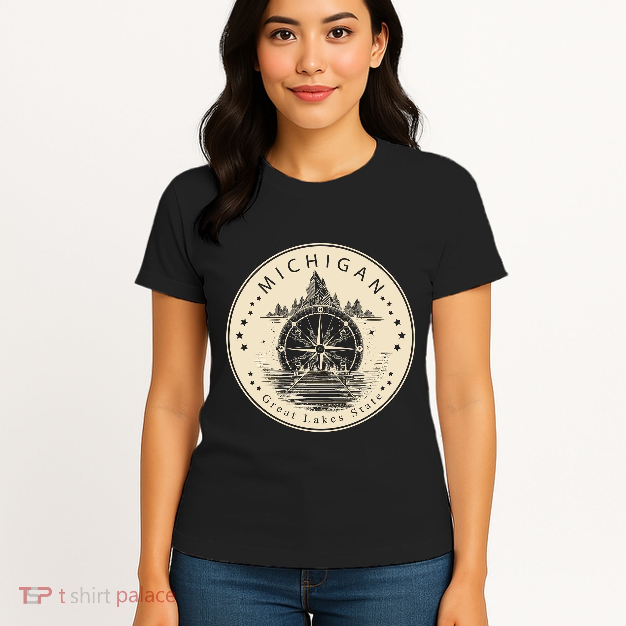 Michigan Compass Great Lake State MI Pride USA Women's T-Shirt