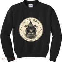 Michigan Compass Great Lake State MI Pride USA Kids Sweatshirt thumb 0