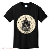 Michigan Compass Great Lake State MI Pride USA Kids T-Shirt thumb 0