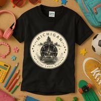 Michigan Compass Great Lake State MI Pride USA Kids T-Shirt thumb 3