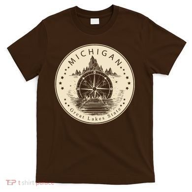 Michigan Compass Great Lake State MI Pride USA T-Shirt