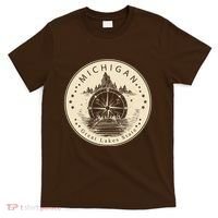 Michigan Compass Great Lake State MI Pride USA T-Shirt thumb 0