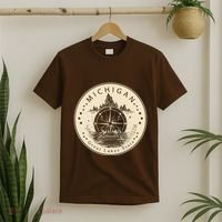 Michigan Compass Great Lake State MI Pride USA T-Shirt thumb 2