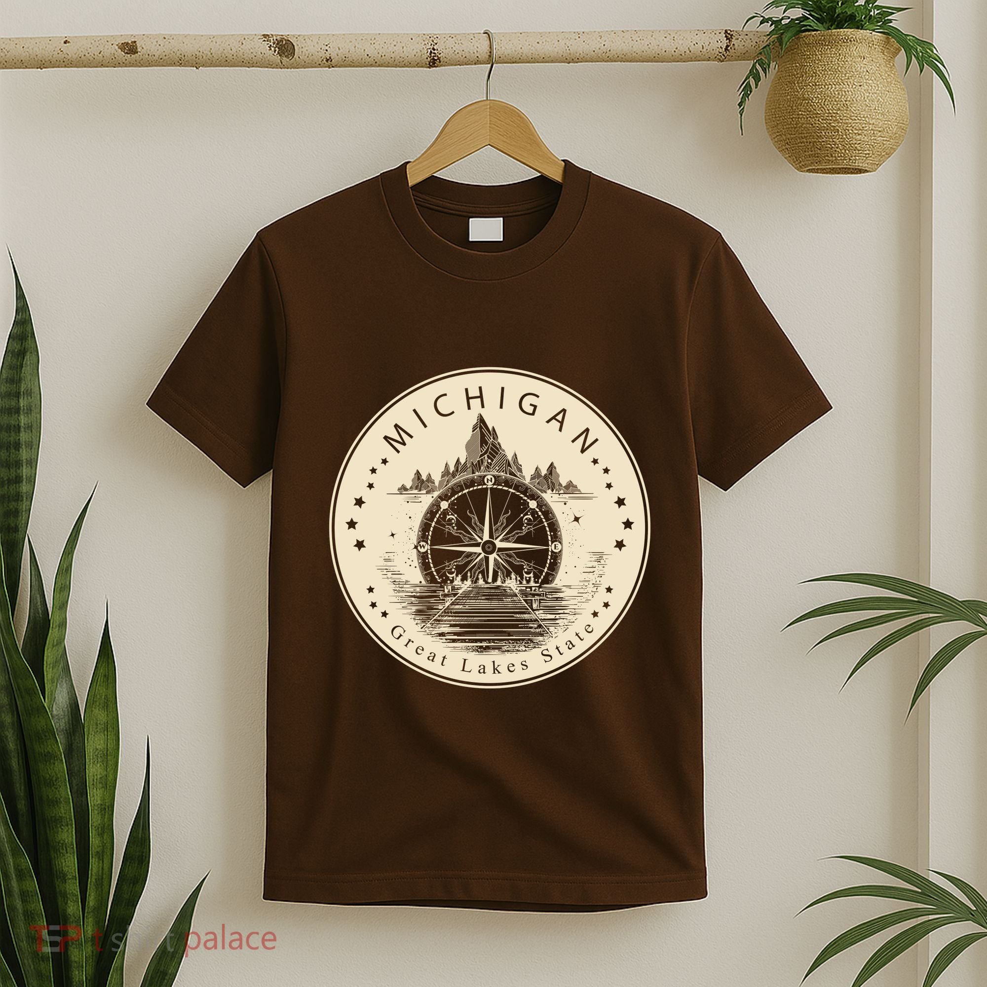 Michigan Compass Great Lake State MI Pride USA T-Shirt