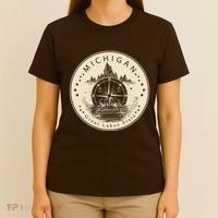 Michigan Compass Great Lake State MI Pride USA T-Shirt thumb 4
