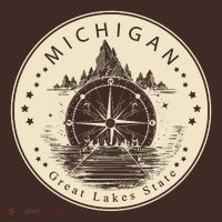 Michigan Compass Great Lake State MI Pride USA Beanie thumb 2